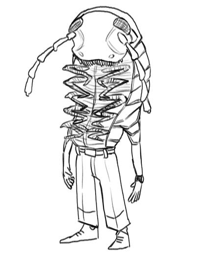 Bug person sketch (original character)