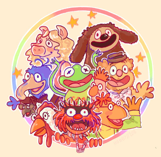 muppet charm + sticker design